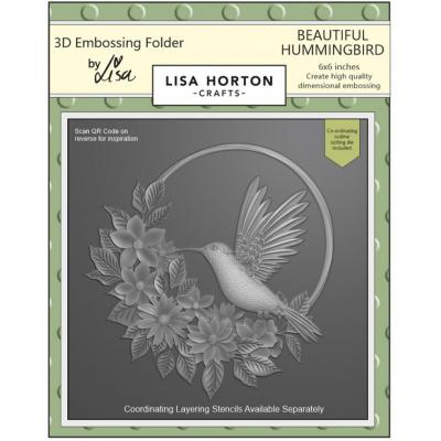 Lisa Horton Crafts 3D Embossing Folder and Die - Beautiful Hummingbird